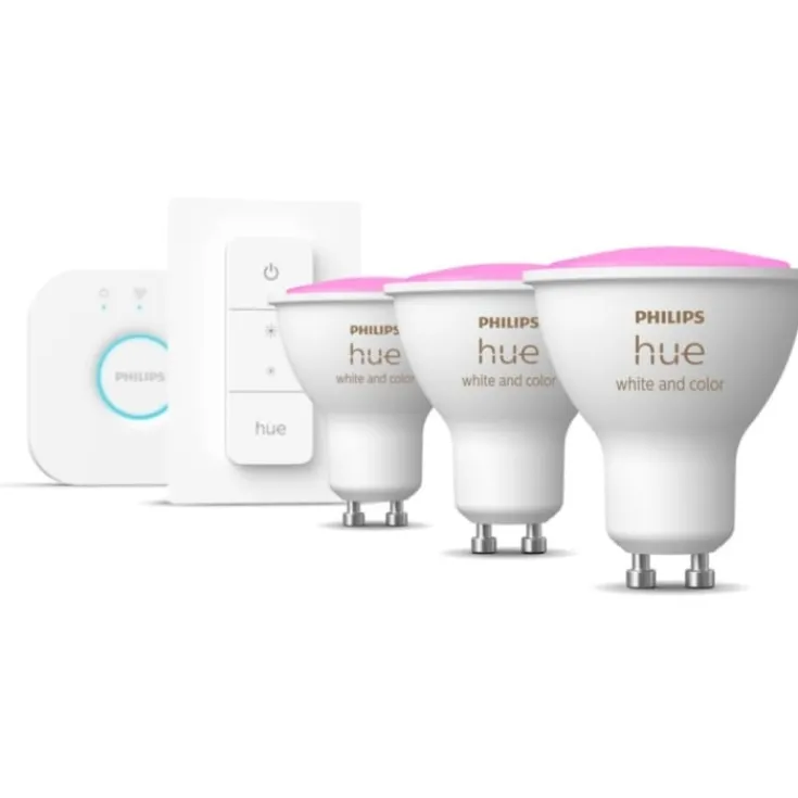 Hot White Color Ambiance GU10 spotpære, startsæt Lyskilder|Philips Hue