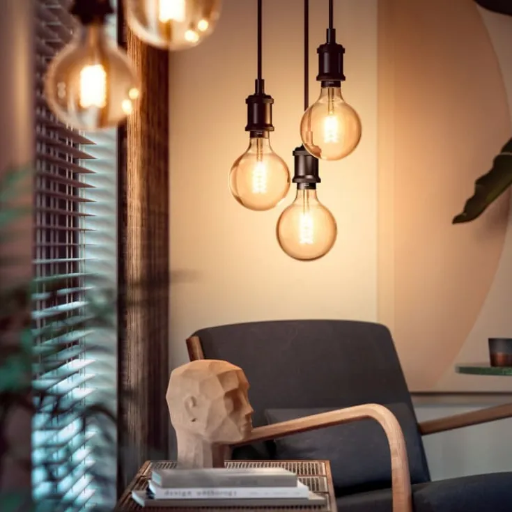 Best White E27 globepære, 2100K, 7W, Ø12,5 cm Lyskilder|Philips Hue
