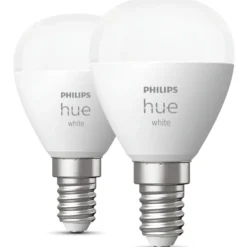 New White E14 kronepære, 2700K, 5,7W, 2-pak Lyskilder|Philips Hue