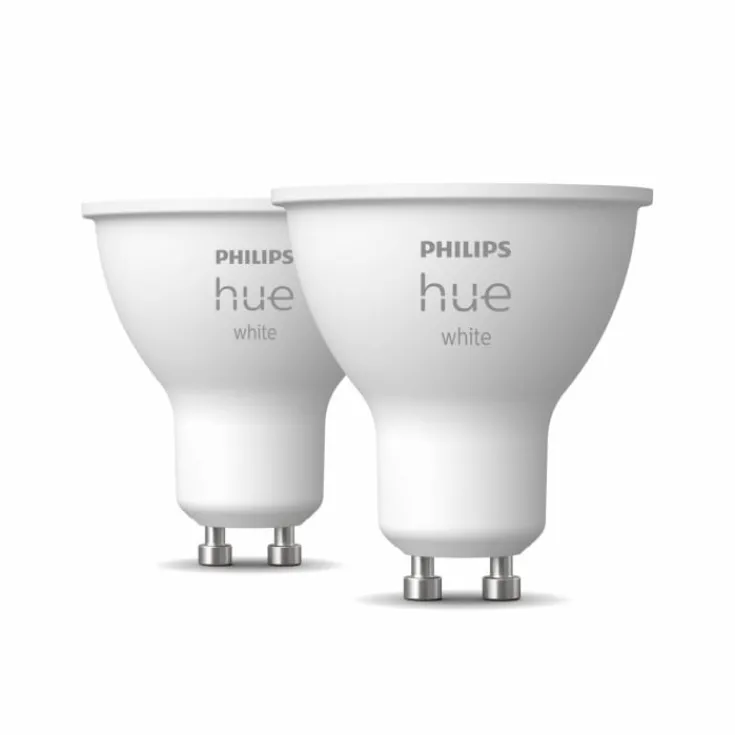 Online White GU10 spotpære, 2700K, 4,2W, 2-pak Lyskilder|Philips Hue