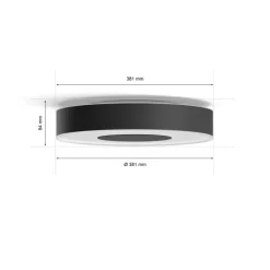 Clearance Xamento plafond, sort, Ø38 cm Philips Hue|Loftlamper