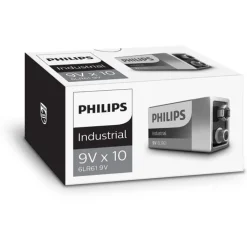 Hot Industrial Alkaline 9V batterier, 10 stk. Batterier|Philips