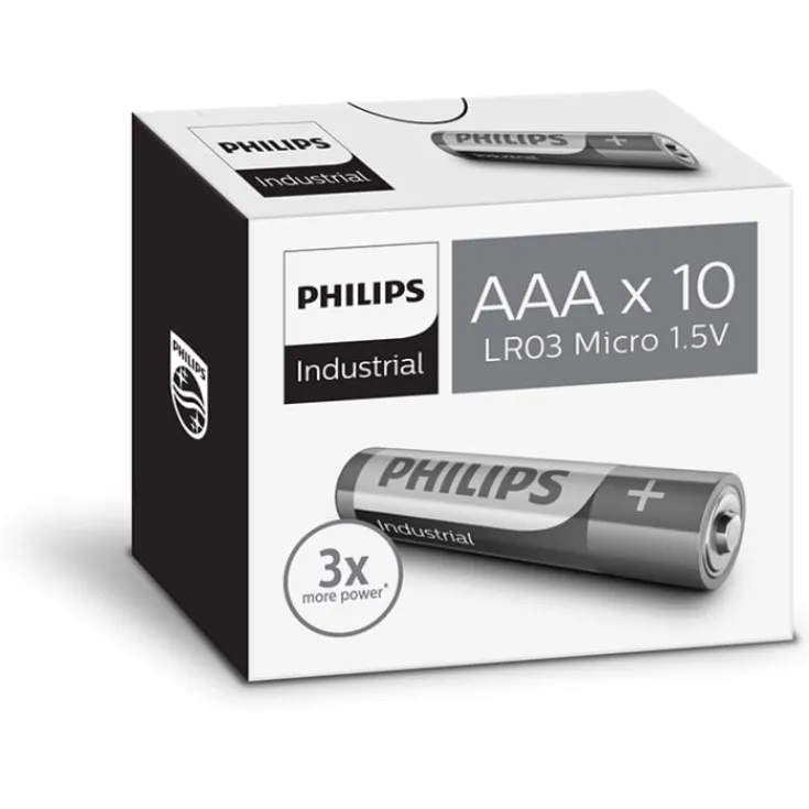 Best Industrial Alkaline AAA batterier, 10 stk. Batterier