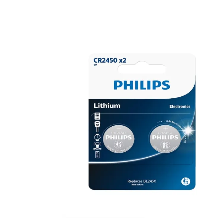 Outlet Lithium CR2450 batterier, 2 stk. Batterier