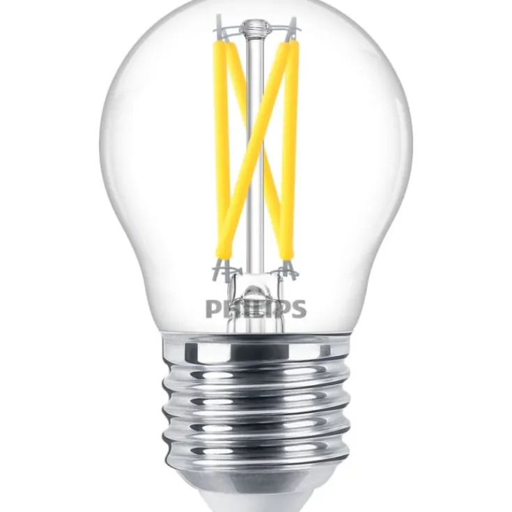 Online Master Dimtone E27 kronepære, 2200K-2700K, Led Pærer|Philips