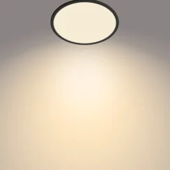 Online myBathroom SceneSwitch Super Slim plafond, sort, 2700K, Ø30 cm Philips