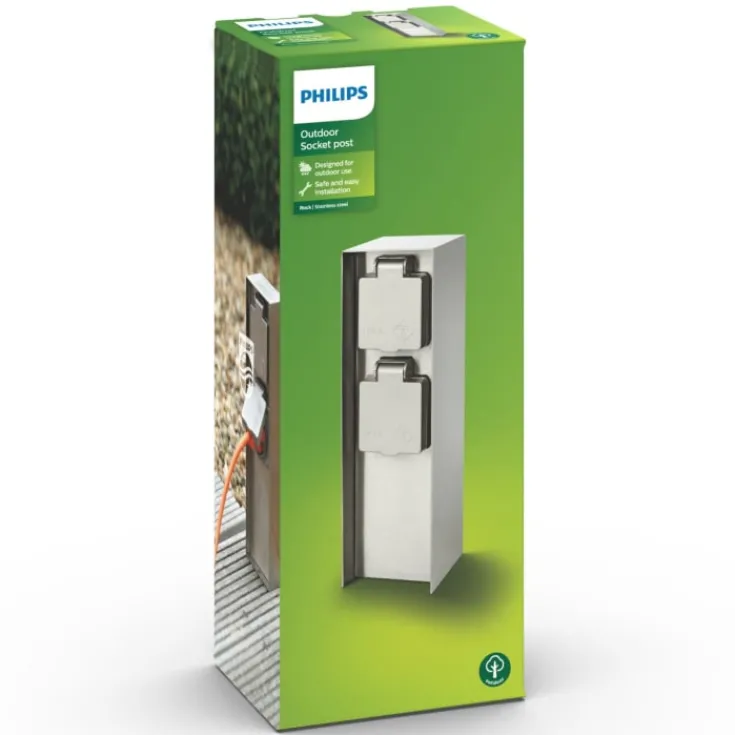 New myGarden strømforsyning, 2 udtag Stikdåser|Philips