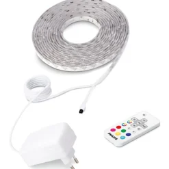 Clearance myLiving LED strip, farvet lys & fjernbetjening, 5 meter Led Strips|Philips