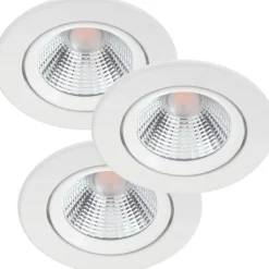 Clearance myLiving Sparkle indbygningsspot, 2700K, 5,5W, hvid, 3-pak Indbygningsspots|Philips