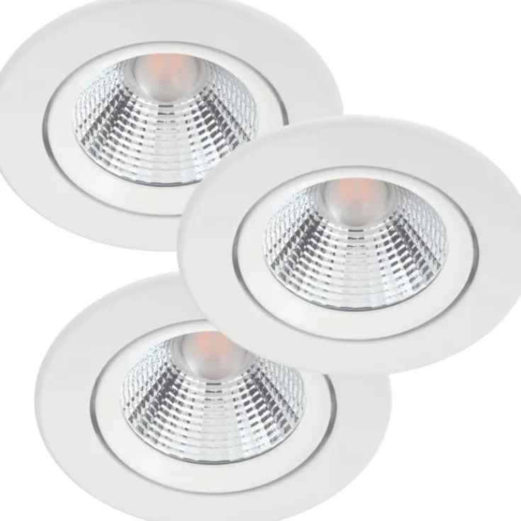 Clearance myLiving Sparkle indbygningsspot, 2700K, 5,5W, hvid, 3-pak Indbygningsspots|Philips