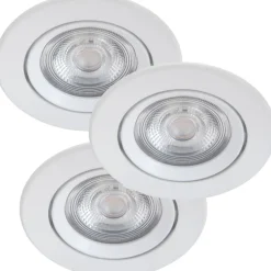 myLiving Sparkle indbygningsspot, 2700K, 5W, hvid, 3-pak Indbygningsspots|Philips