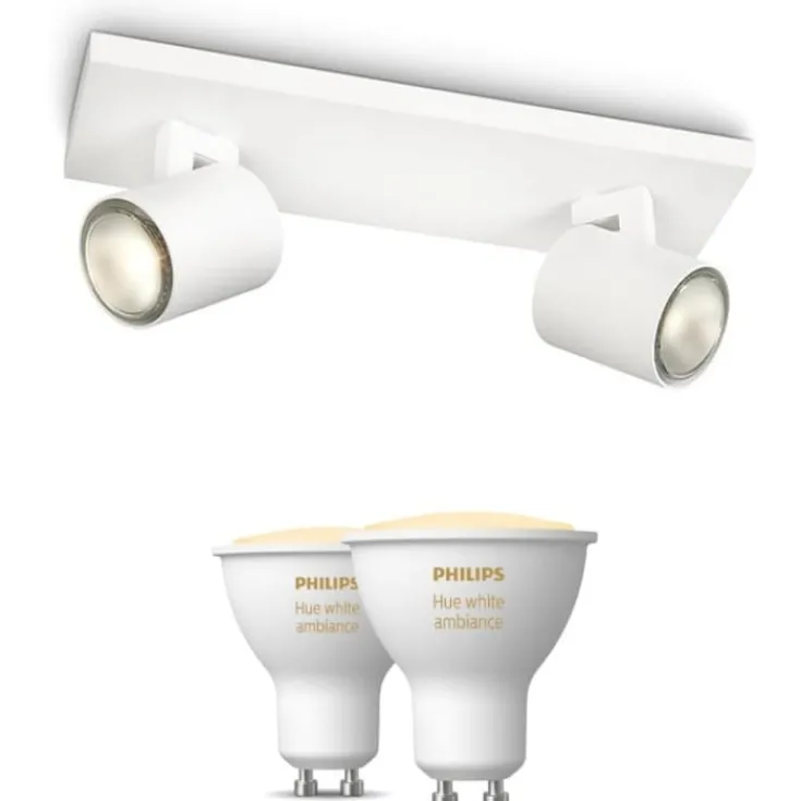 Discount Philips Runner spotlampe, 2 spots, Hue White Ambiance pærer Philips Hue|Philips Hue