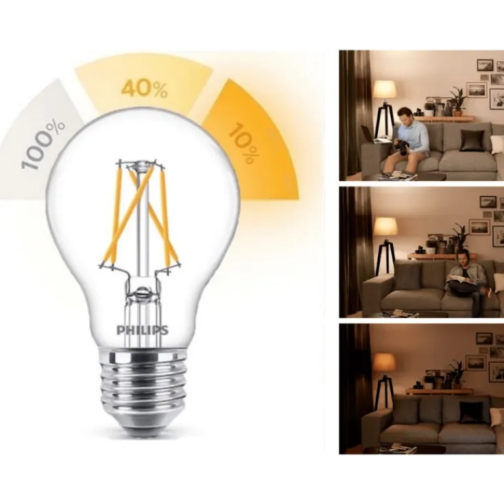 Best SceneSwitch E27 standardpære, 2200-2700K, 7,5W Philips