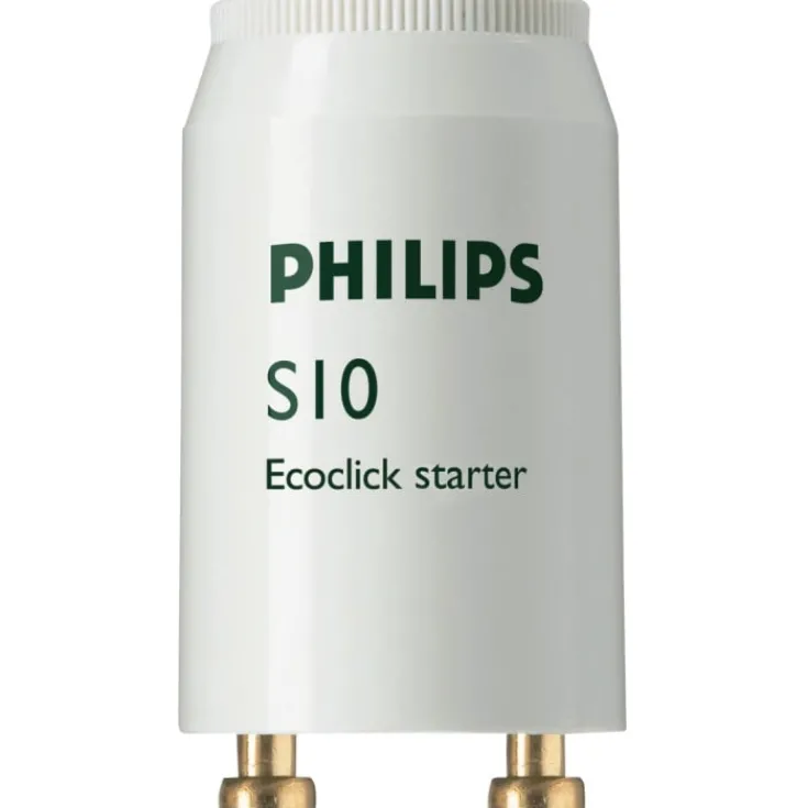 Outlet S10 Ecoclick starter for enkelt, Lysstofrør|Philips