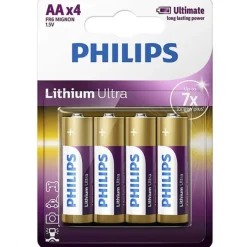 New Ultra Lithium AA batterier, 4 stk. Batterier|Philips