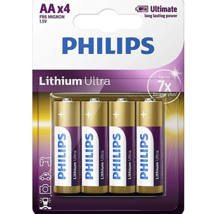 New Ultra Lithium AA batterier, 4 stk. Batterier|Philips