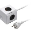 Hot stikdåse, schuko, 4 udtag, USB-A Stikdåser