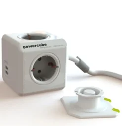 Hot stikdåse, schuko, 4 udtag, USB-A Stikdåser