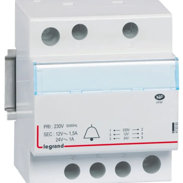 Clearance Ringetrafo AC, 4 modul, 24V/12V Tavletilbehør