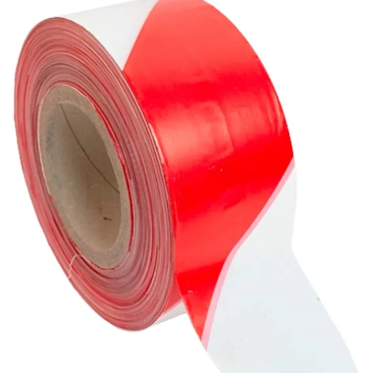 Outlet afmærkningsbånd, rød/hvid, 500 m Tape