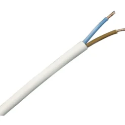 New Rund plastledning PKA 2x1,5 mm², Plastledninger
