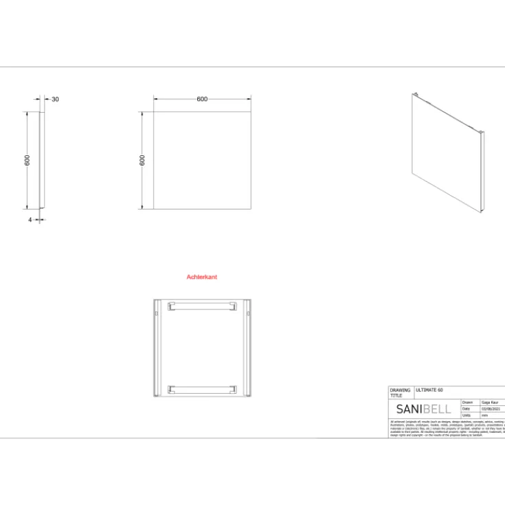 Clearance Proline spejl med lys, 60x60 cm Spejle Med Lys