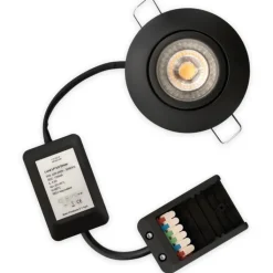 Discount Luna Low Profile 2.0 indbygningsspot, 2700K, mat sort Scan Products