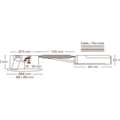 Discount Luna Low Profile indbygningsspot, 3000K, mat sort Scan Products