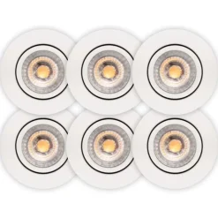 Online Luna Low Profile indbygningsspot, mat hvid, , 6 stk Scan Products
