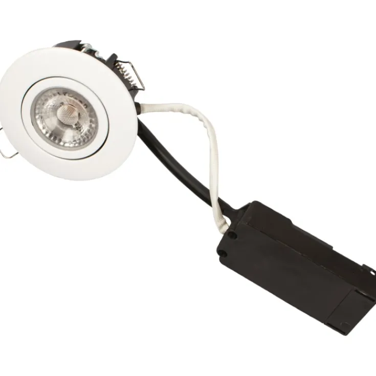 Clearance Luna Low Profile indbygningsspot, mat hvid, , 6 st Indbygningsspots|Scan Products