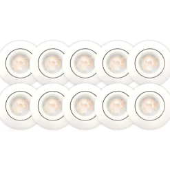 Clearance Luna Quick Install 2.0 indbygningsspot, , mat hvid, 10 stk. Scan Products