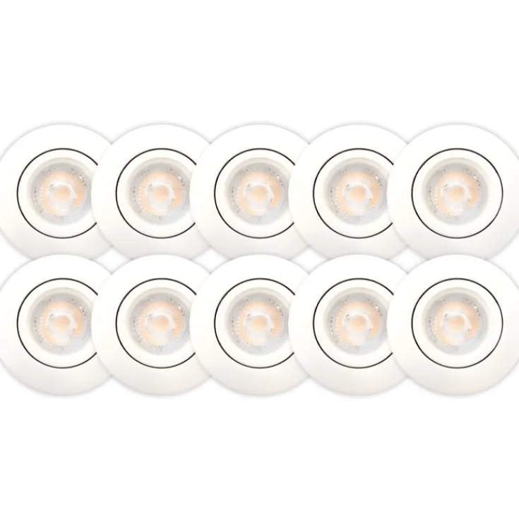 Clearance Luna Quick Install 2.0 indbygningsspot, , mat hvid, 10 stk. Scan Products
