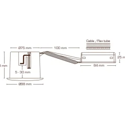 New Luna Quick Install udendørs indbygningsspot, 3000K, Udendørs Spots|Scan Products