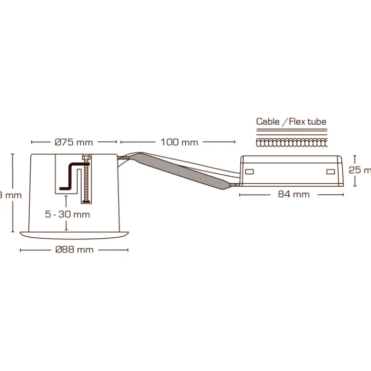 Sale Luna Quick Install udendørs indbygningsspot, 4000K, Udendørs Spots|Scan Products