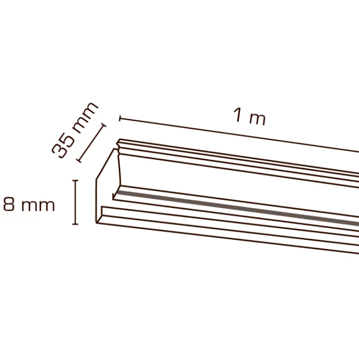 Discount Mita 1F strømskinne, hvid, Scan Products