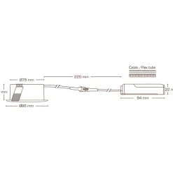 Hot Sabina Low Profile Fixed indbygningsspot, mat hvid, Scan Products