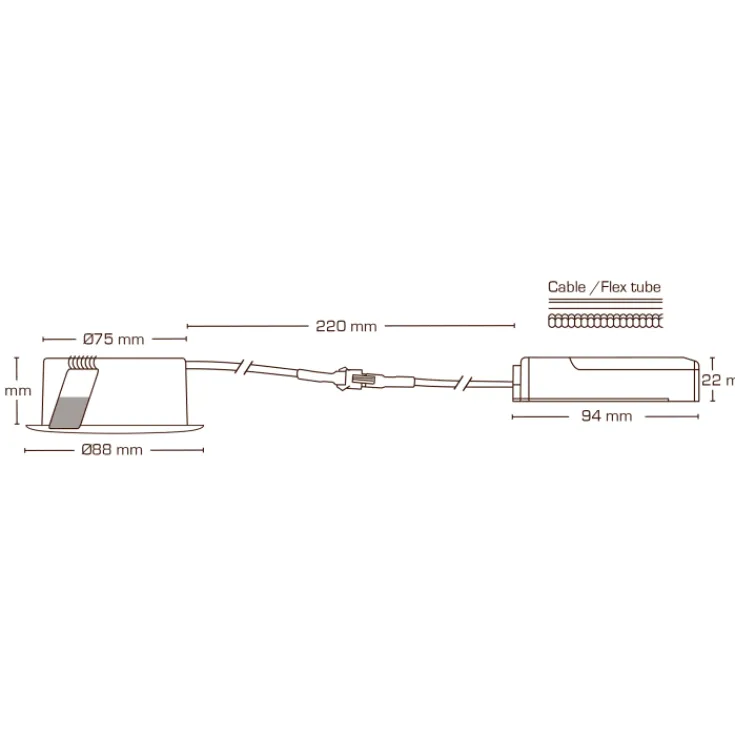 Hot Sabina Low Profile Fixed indbygningsspot, mat hvid, Scan Products