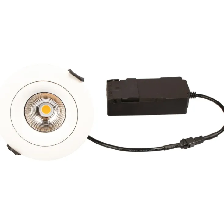 Online Sabina Low Profile indbygningsspot, mat hvid, Scan Products