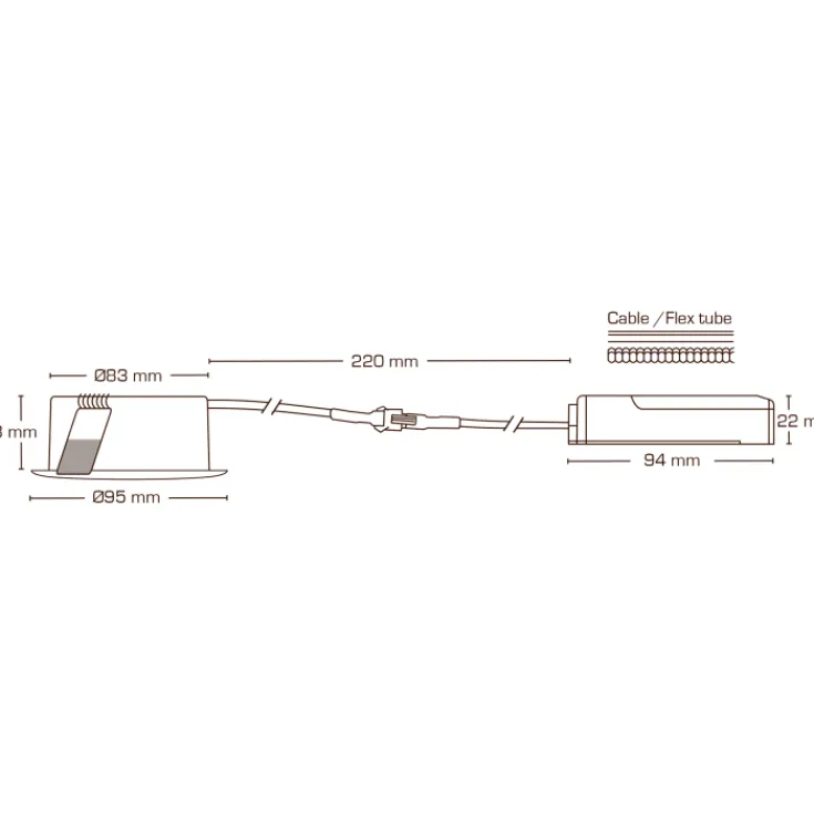 Online Sabina Low Profile indbygningsspot, mat hvid, Scan Products