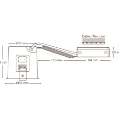 Discount Zeta indbygningsspot, GU10, galvaniseret stål Scan Products