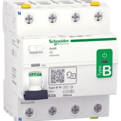 Clearance Schneider Acti9 PFI relæ B-Si, 4P, Schneider Electric|Tavlekomponenter
