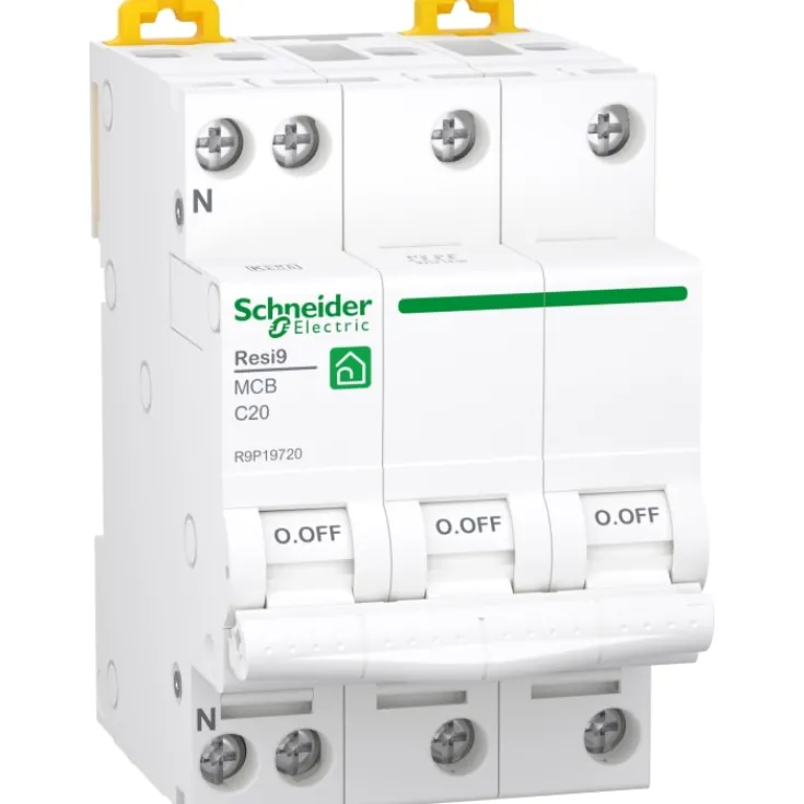 Online Resi9 bolig automatsikring C 4P, Schneider Electric