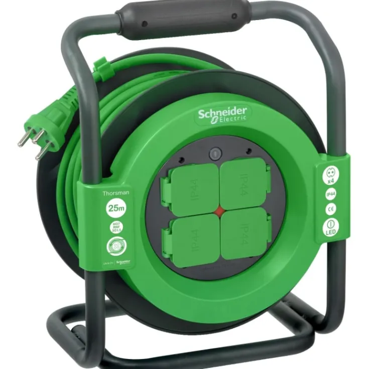 Hot Thorsman kabeltromle, med jord, Schneider Electric|Kabeltromler