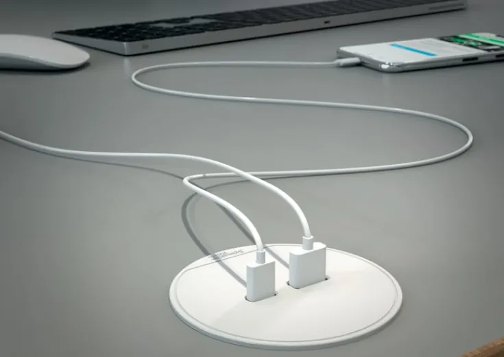 Hot Unica+ bordoplader med USB-A+C, Schneider Electric|Mobil, Pc & Data