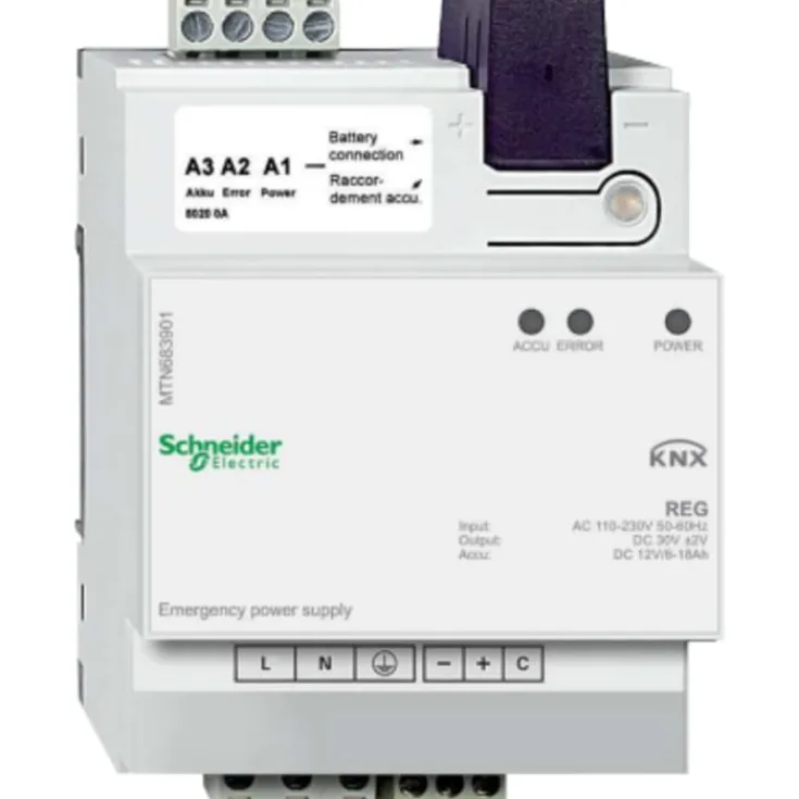 Hot Schneider nødstrømsforsyning modul til KNX strømforsyning Tavlekomponenter