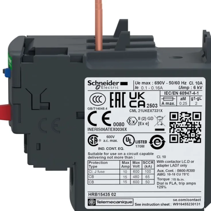 Hot Schneider TeSys LRD04 termorelæ, Schneider Electric|Tavlekomponenter