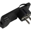 Clearance Schuko vinkelstikprop med jord og aflastning Stikpropper
