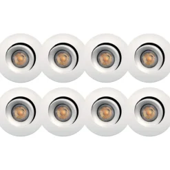 Junistar Bio indbygningsspot, 4000K, , 8-pak Indbygningsspots