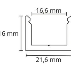 Best SG StripLine 1,8m LED skinne, påbyg, Led Skinner