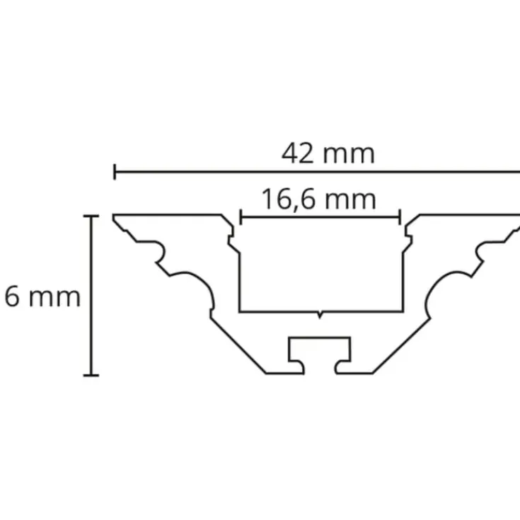 New SG StripLine 1,8m LED skinne til hjørne, Led Skinner
